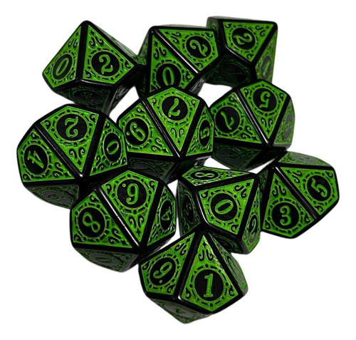 3 X 10 Dados De Varios Lados, Dados Acrílicos D10 Para