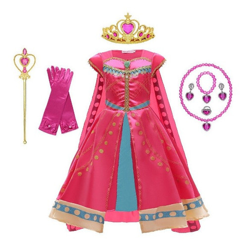 Disfraz Talla 7-8 Para Niñas De Princesa Inspirado En