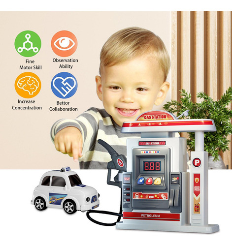 .sj Conjunto De Brinquedos Para Posto De Gasolina