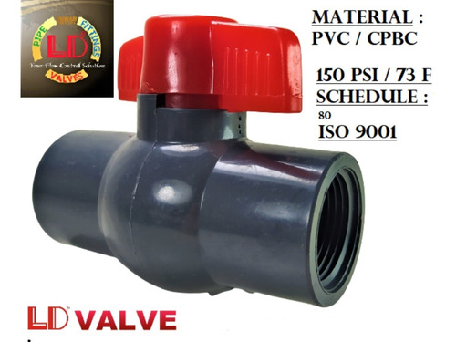 Llave De Paso Esferica Pvc Plastica 1/2 Ld Por 10 Valvulas