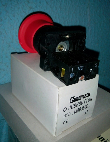 Pulsador De Parada Emergencia Tipo Hongo 22mm Con Retension