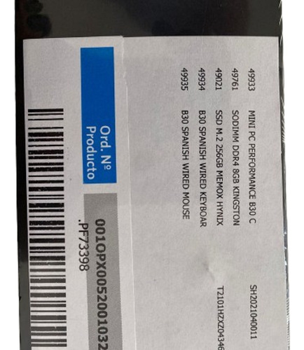 Pc Gb Cx Celeron Miniperfomance B30 3867u, 8gb, Ssd240