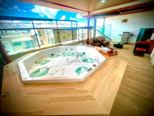 Penthouse Amueblado 3 Habitaciones/3 Baños/terraza/bbq Y Jacuzzi En Res. Con Piscina Santiago Ajda05 A