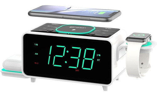 Emerson Radio Smartset Reloj Despertador Radio Fm Con Carga