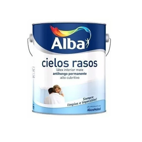 Imagen 3 de 6 de Pintura Latex Cielorraso Alba Antihongo X 10lts Pintumm