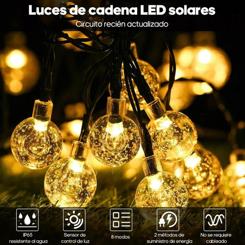 P 22m 200led Guirnaldas Luces Led Solares Exterior