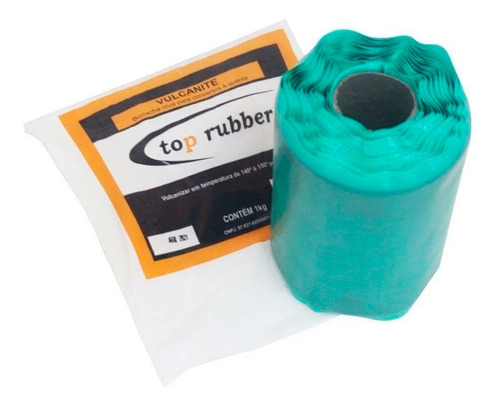 Imagem 5 de 5 de Kit 1 Vulcanite Remendo Quente 1kg + 1 Cola Preta Top Rubber