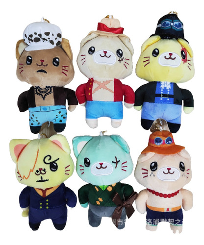 Set De Gatos De Peluche De One Piece | Kawaii | 6pcs