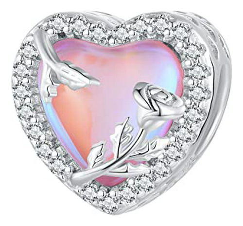 Rukyf 925 Plata Esterlina Animal Love Heart Charms Para Ras 