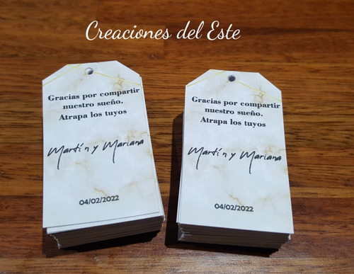 Imagen 7 de 10 de Tags Etiquetas Personalizadas Para Boda O Souvenir X 10