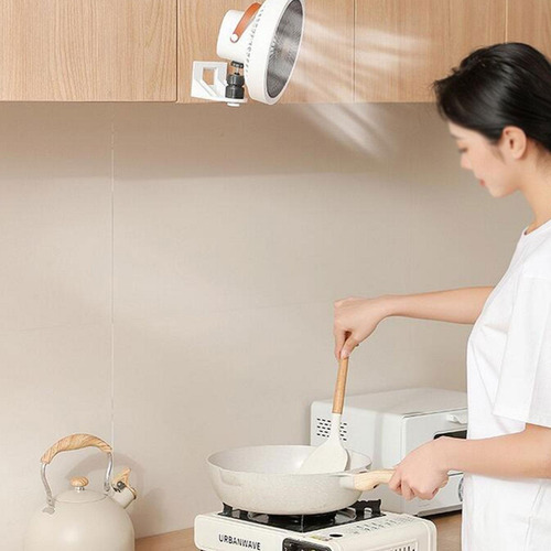 Ventilador Oscilante De Montaje En Pared Con Viento De Gris