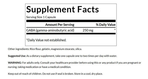 Gaba 250mg X 60 Cápsulas