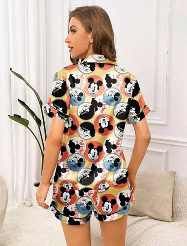 Pijama Mickey Multicolor - Satén Importado