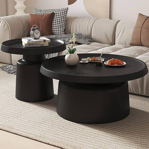 Set De Mesa Auxiliar Y Mesa De Centro Redonda