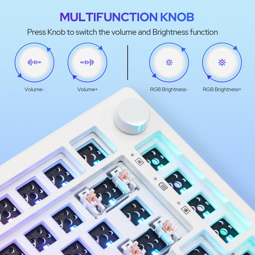 Epomaker Aura75 75% Mechanical Keyboard Kit, Keyboard Kit