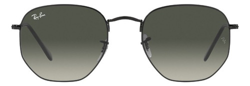 Óculos De Sol Masculino E Feminino Hexagonal Ray-ban Cor da armação Preto Cor da haste Preto Cor da lente Degrade Cinza Desenho Irregular