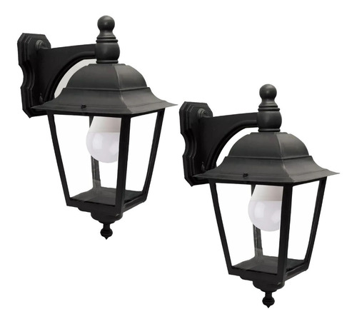 Pack X 2 Farol Luces Jardin Exterior Farol Extra Grande