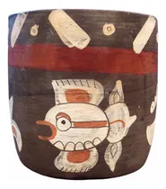 Comprar Artesanía Prehispánica Vaso Maya Con Pez, Barro