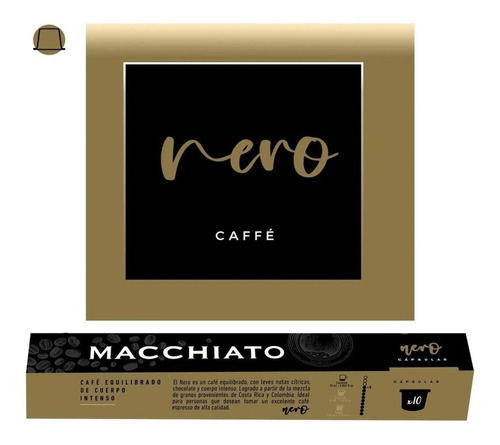 Capsulas De Cafe Macchiato Nero 10 Un