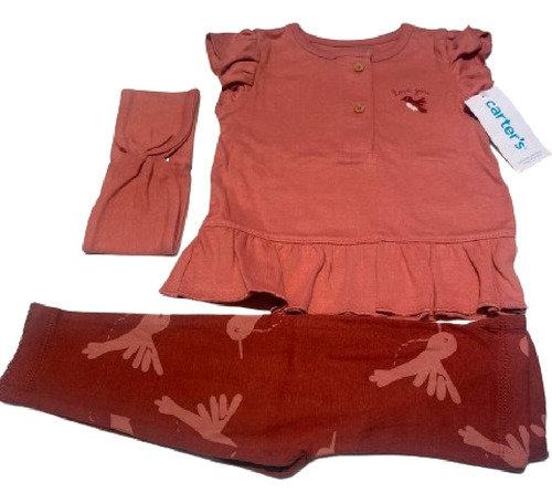 Conjunto Tres Piezas Carters - 9m - Pajaritos