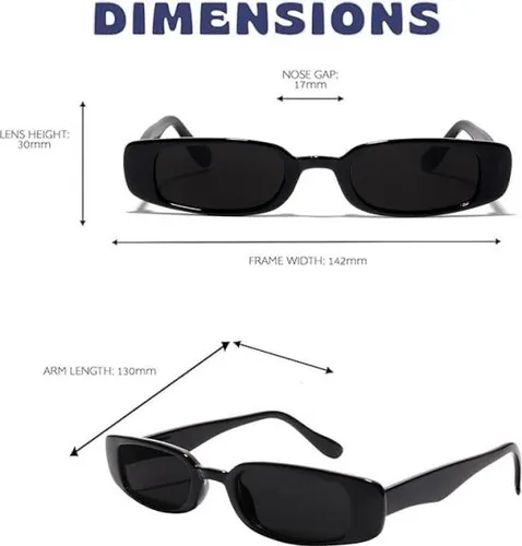 Shadyveu Gafas De Sol Rectangulares Clásicas Delgadas Con Uv