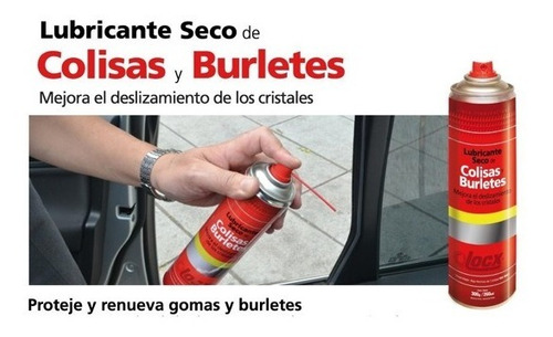 Imagen 2 de 3 de Lubricante Seco Para Colisas Burletes Gomas Locx 260ml
