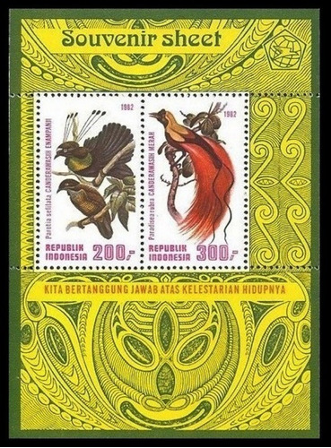 Fauna - Aves Del Paraíso - Indonesia - Hojita Block Mint