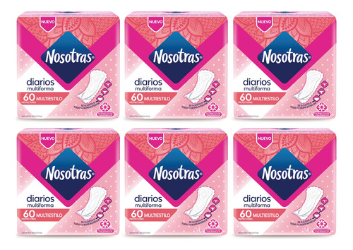 Combo Protector Nosotras Multiestilo X6 Pqts