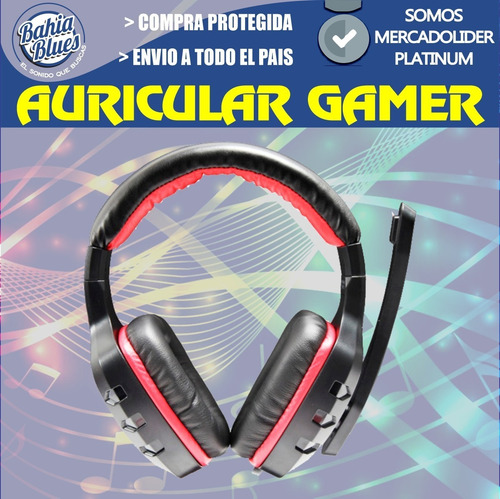 Auricular Gamer Con Microfono Ideal Pc Ps4 Xbox Gaming Cuota