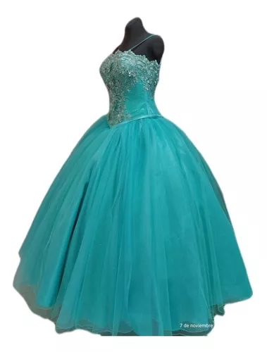 Busca vestido de 15 anos color verde turqueza a la venta en Mexico. -   Mexico