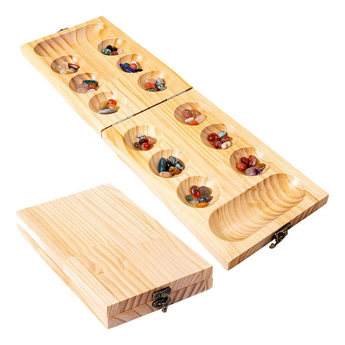 Juego De Mesa Plegable De Madera Mancala, Juego De Mesa