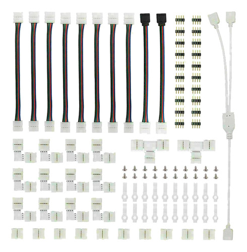 5050 Kit De Conector De Tira De Luz Led Rgb De 4 Pines Con