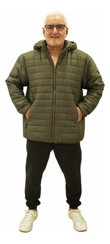 Campera De Hombre Inflable Forrada Con Polar Talles Grandes