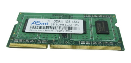 Memoria Ram Asint 1gb Arx8 Pc3-10600s Ssy3128m8-edjef (Usado)