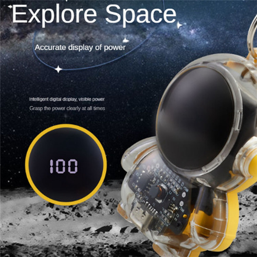 Mini Keychain Power Bank Digital Display Spaceman Power Pod