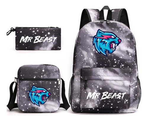 Conjunto De Mochila Y Mochila Escolar Mr. Beast De Tres Piez