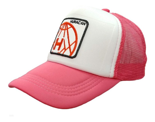 Imagen 1 de 7 de Gorra Trucker Globo 2 Bordado Huracán Rosa