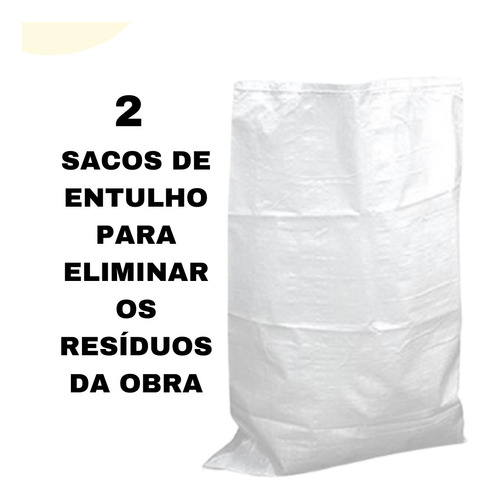 Kit 1kg Cimento + 2kg Areia + Saco Entulho Pequenos Reparos