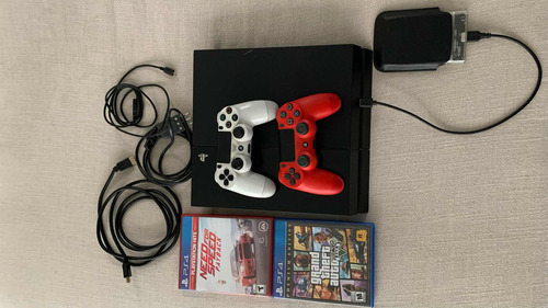 Ps4 Fat, 2 Controles, Hdd De 1 Tb, Gta V, Need For Speed 