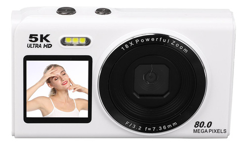 Cámara De Vídeo Digital 5k Con Doble Pantalla, 80 Mp, Uhd, 1