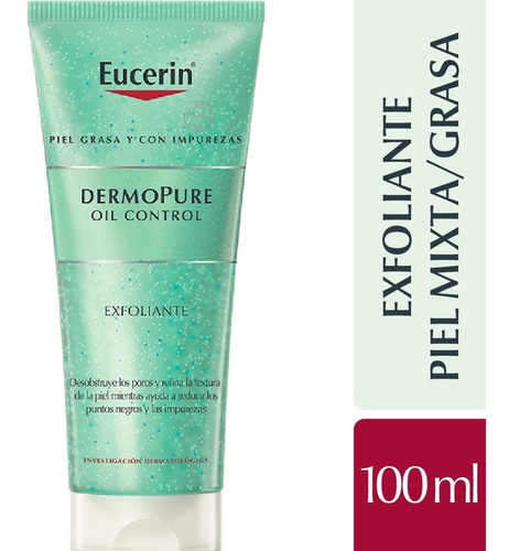 Eucerin Dermopure Oil Control Exfoliante X 100 Ml Momento de aplicación Día Tipo de piel Grasa