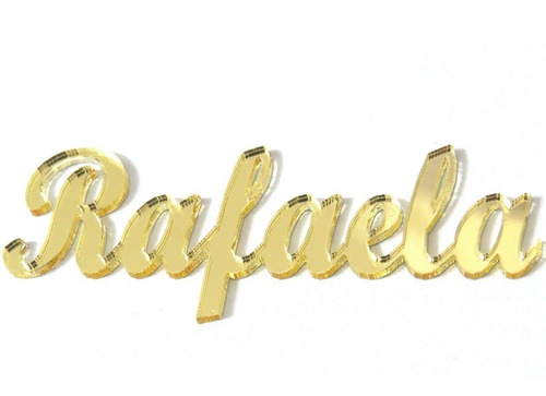Nome,letra Acrílico Espelhado Dourado, 7 Cm - 30 Peças