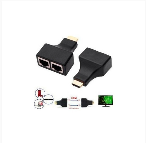 Imagen 2 de 2 de Par De Extensores Hdmi-utp Con Ficha Rj45 Noga Hdmi-ext30m
