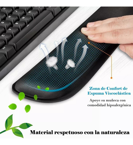 Teclado Muñeca Reposamuñecas Mouse Alfombrilla