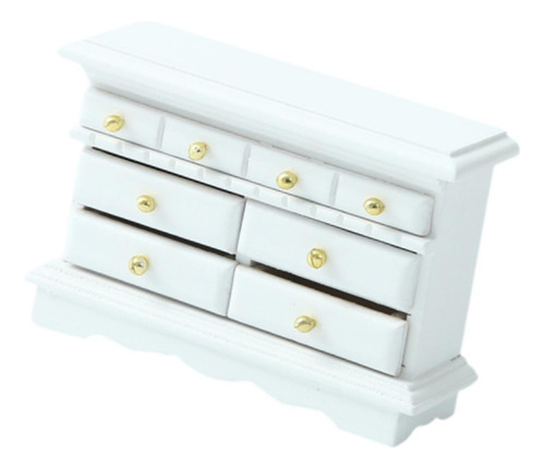 1:12 Casa De Muñecas Gabinete De Tv Muebles Fuezes Blanco