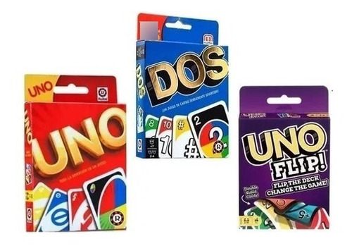 Set 3 En 1 Juego De Cartas Uno + Uno Flip + Dos - Shadowcoll