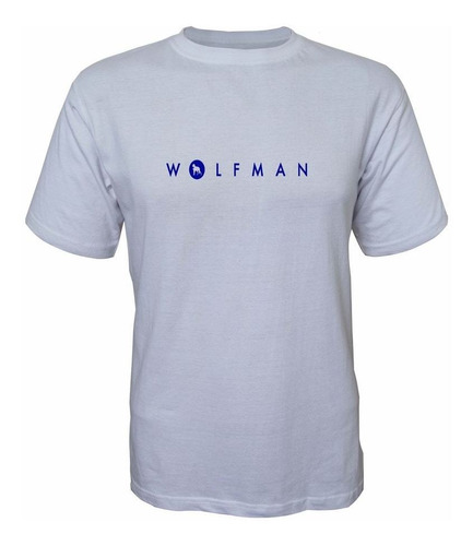 Camiseta Wolfman Lobo Branco Vip Branco / Azul