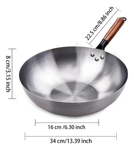 Frigideira Antiaderente Wok Wok 34 Cm | Utensílios Sem Orelh