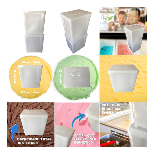Frascos de almacenamiento de alimentos - Kit de 05 piezas