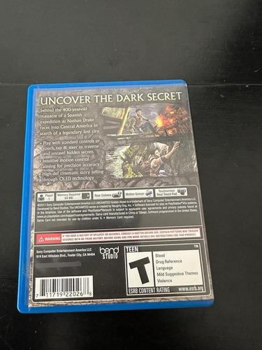 Uncharted Golden Abyss - Ps Vita - Físico (Usado)